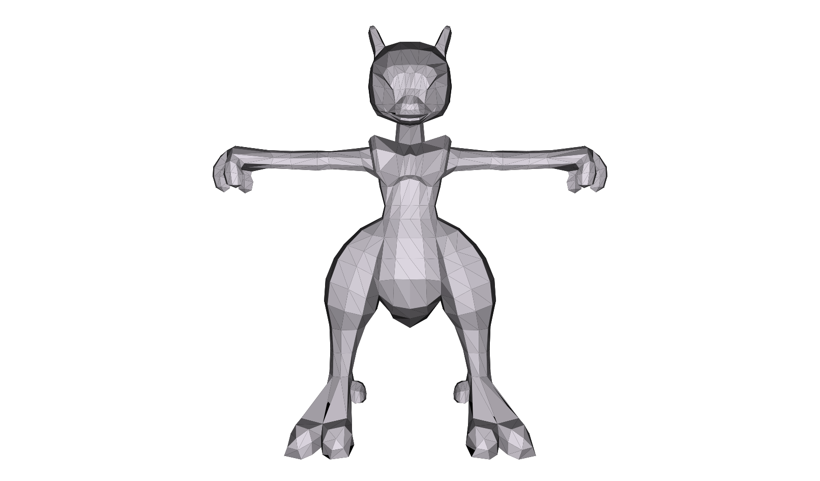 3-D rendered Mewtwo